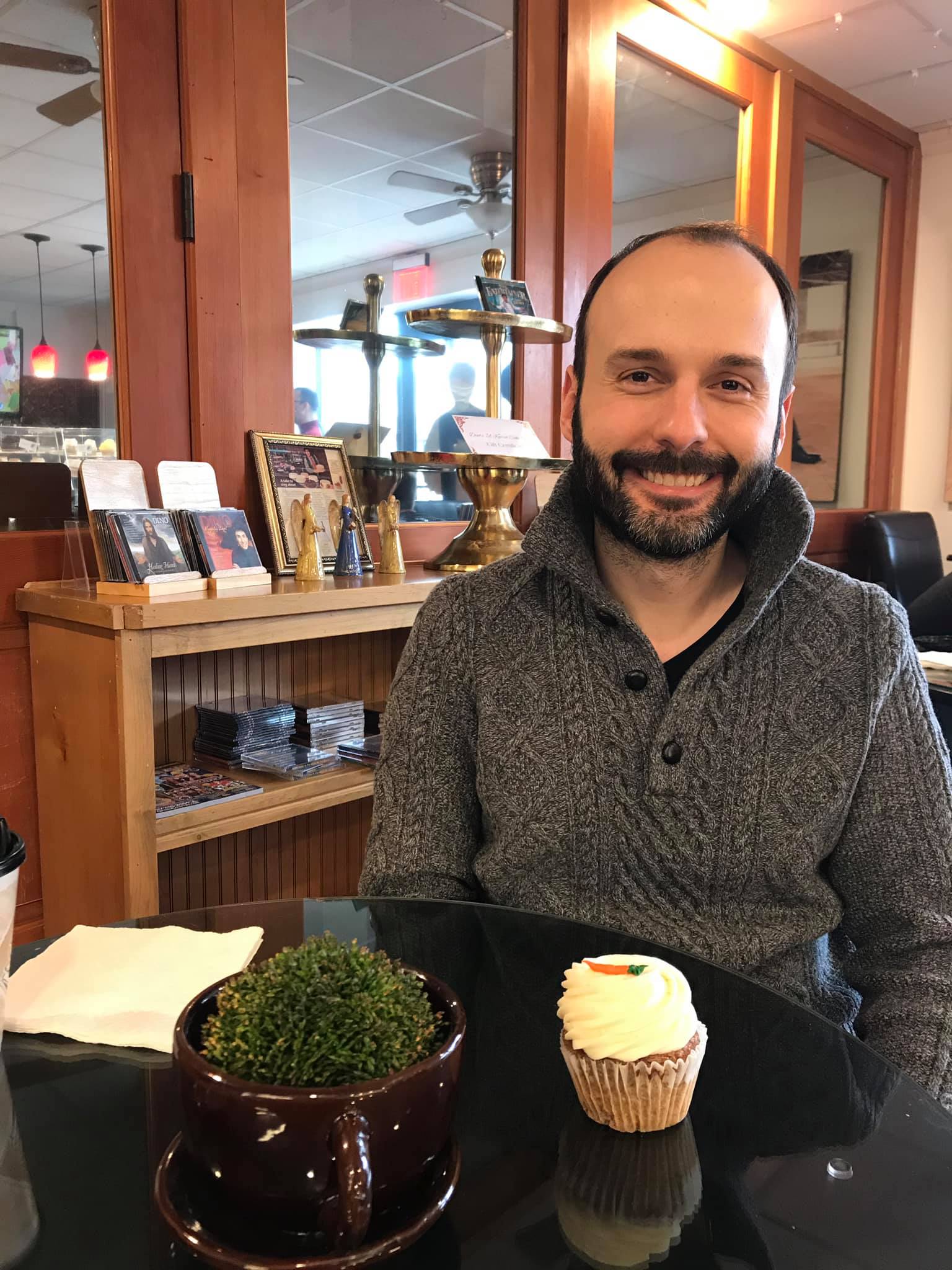 Photo of Robert at a Cafe